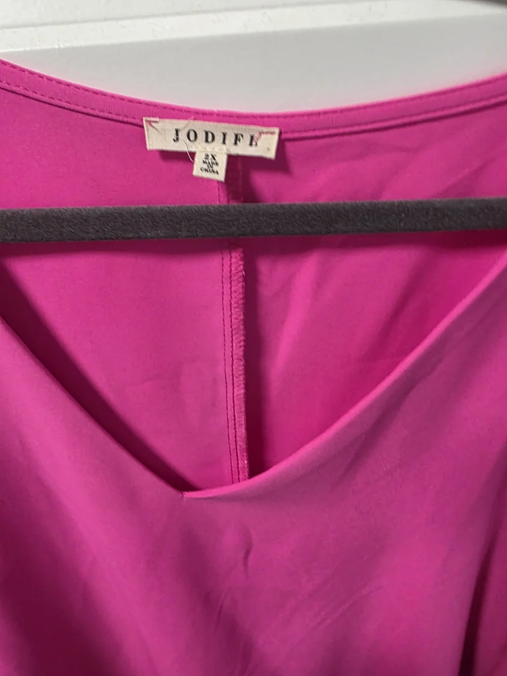 JODIFL Hot Pink Short Sleeve Shift Dress - Picture 3 of 3
